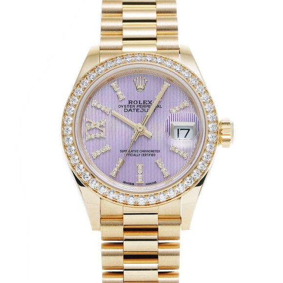 ROLEX datejust 28 diamond bezel 279138RBR Random serial lavender tapestry/di... - Picture 1 of 9